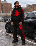 AI design mockup of black MxM Webwear with plain eyelets and open silver diamond keychain-style cord ends with red trapezoid eyes. See listing for included items.