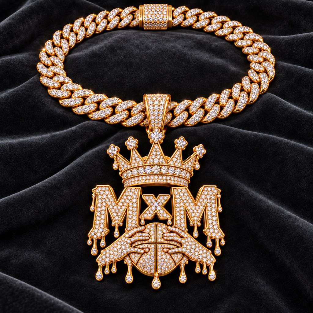 MxM Iced Crown Chain — gold