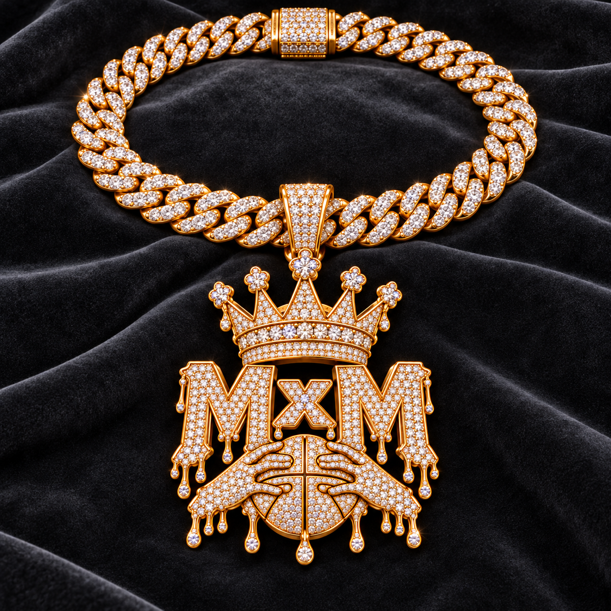 MxM Iced Crown Chain — gold