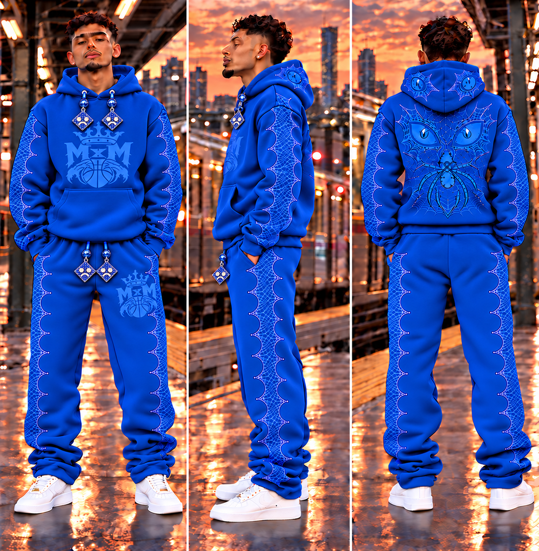 MxM Grommet Pullover Hoodie — Blue (Preorder)