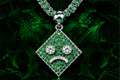 MxM green diamond eye pendant concept