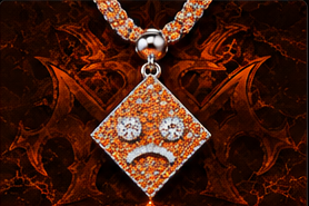 MxM orange diamond eye pendant concept