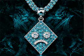 MxM teal diamond eye pendant concept
