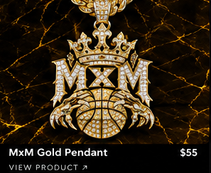 AI concept of MxM gold pendant