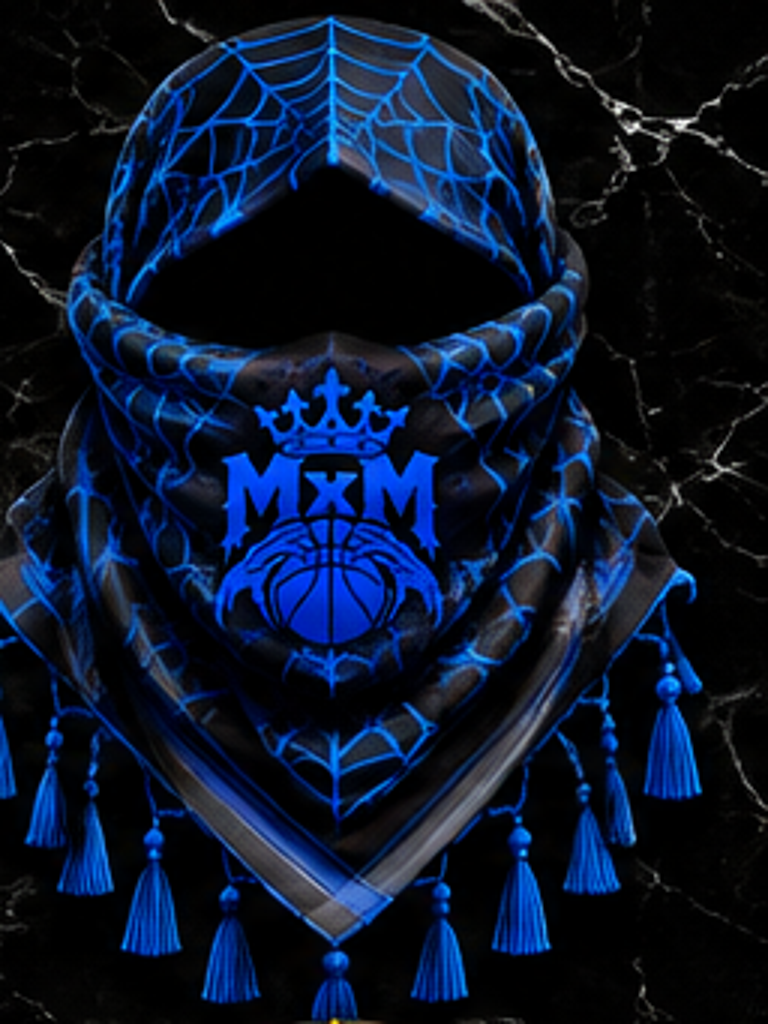 MxM blue webbed keffiyah variant