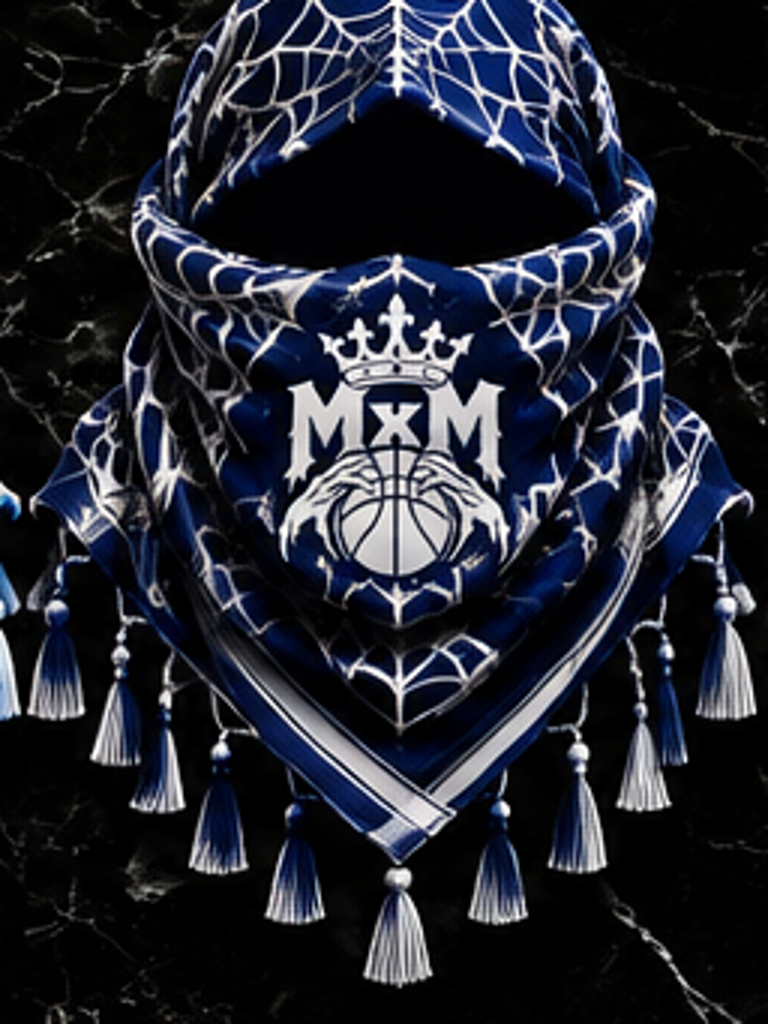 MxM navy webbed keffiyah variant