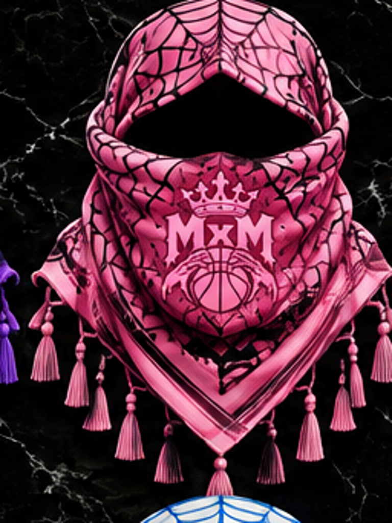 MxM pink webbed keffiyah variant