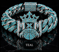 MxM logo bracelet teal concept