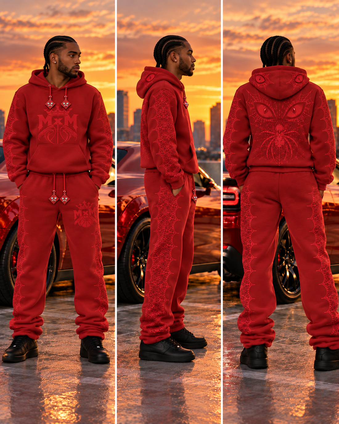 MxM Full Zip Hoodie — Red (Preorder)