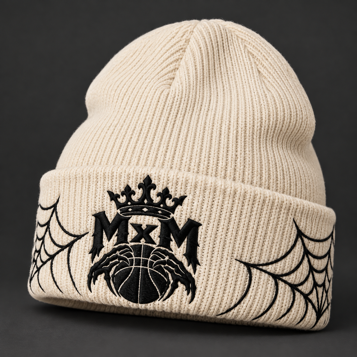 MxM Crown Web Beanie — Cream