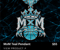 AI concept of MxM teal pendant