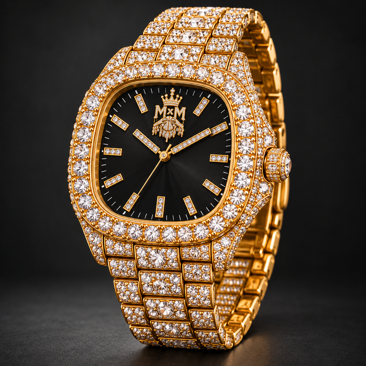 MxM Iced Watch — gold