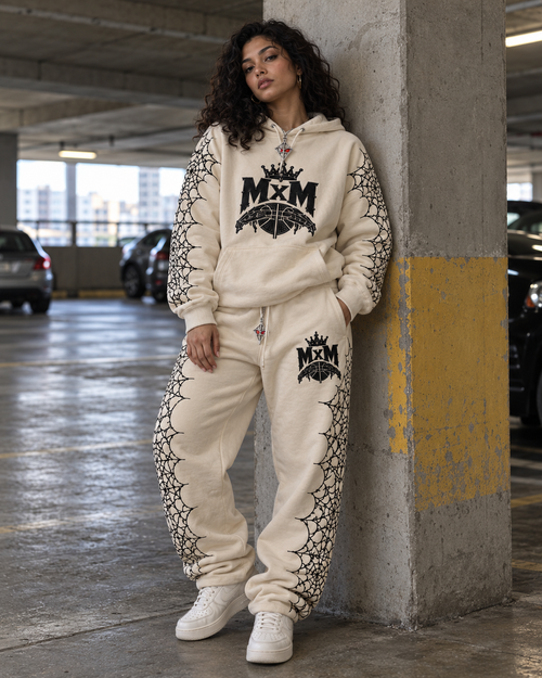 AI design mockup of MxM cream Webwear. See product description for included items.